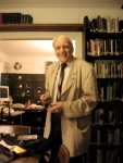 Professor Lloyd Ultan in the Bronx Historical Society Library.